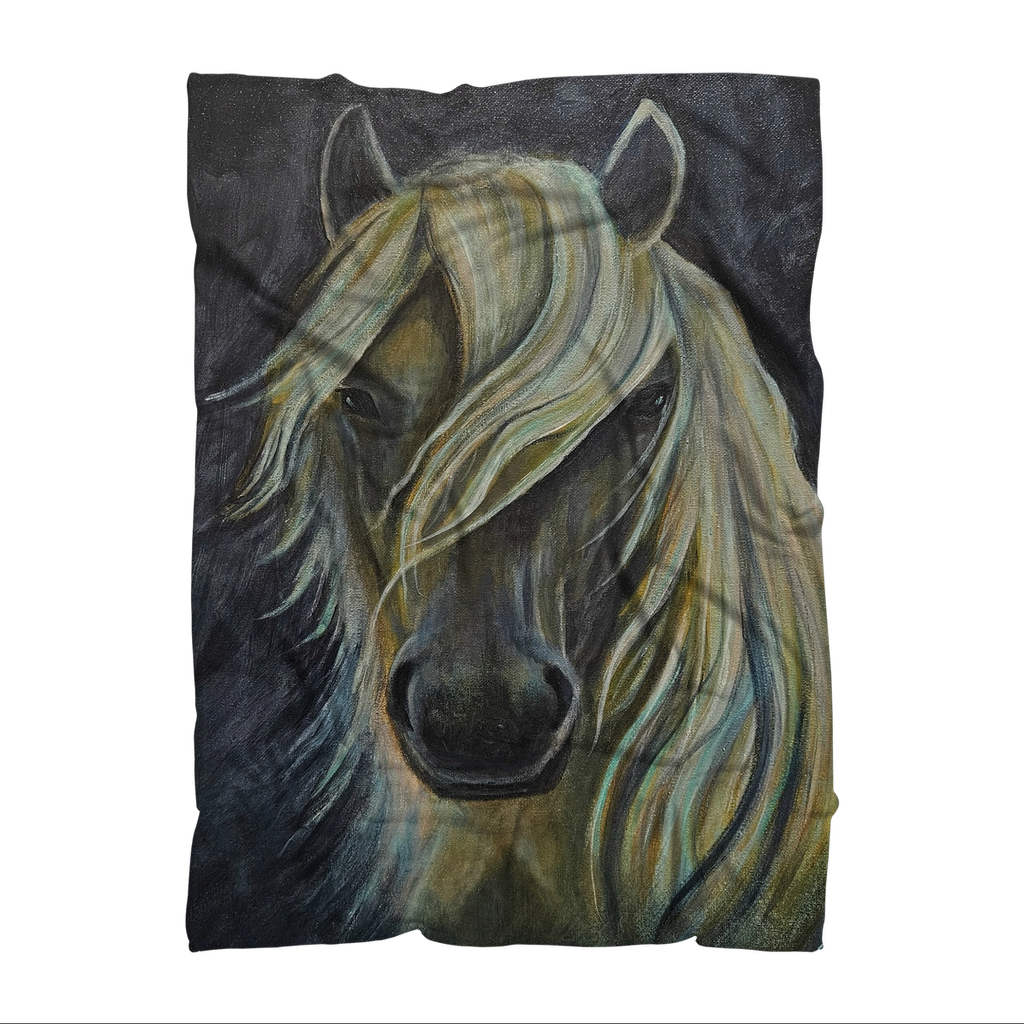 Pale Horse Sublimation Throw Blanket