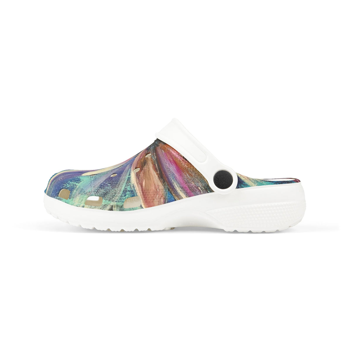Kids Floral Feather EVA Foam Clogs – Colorful Pastel Garden Slip-Ons