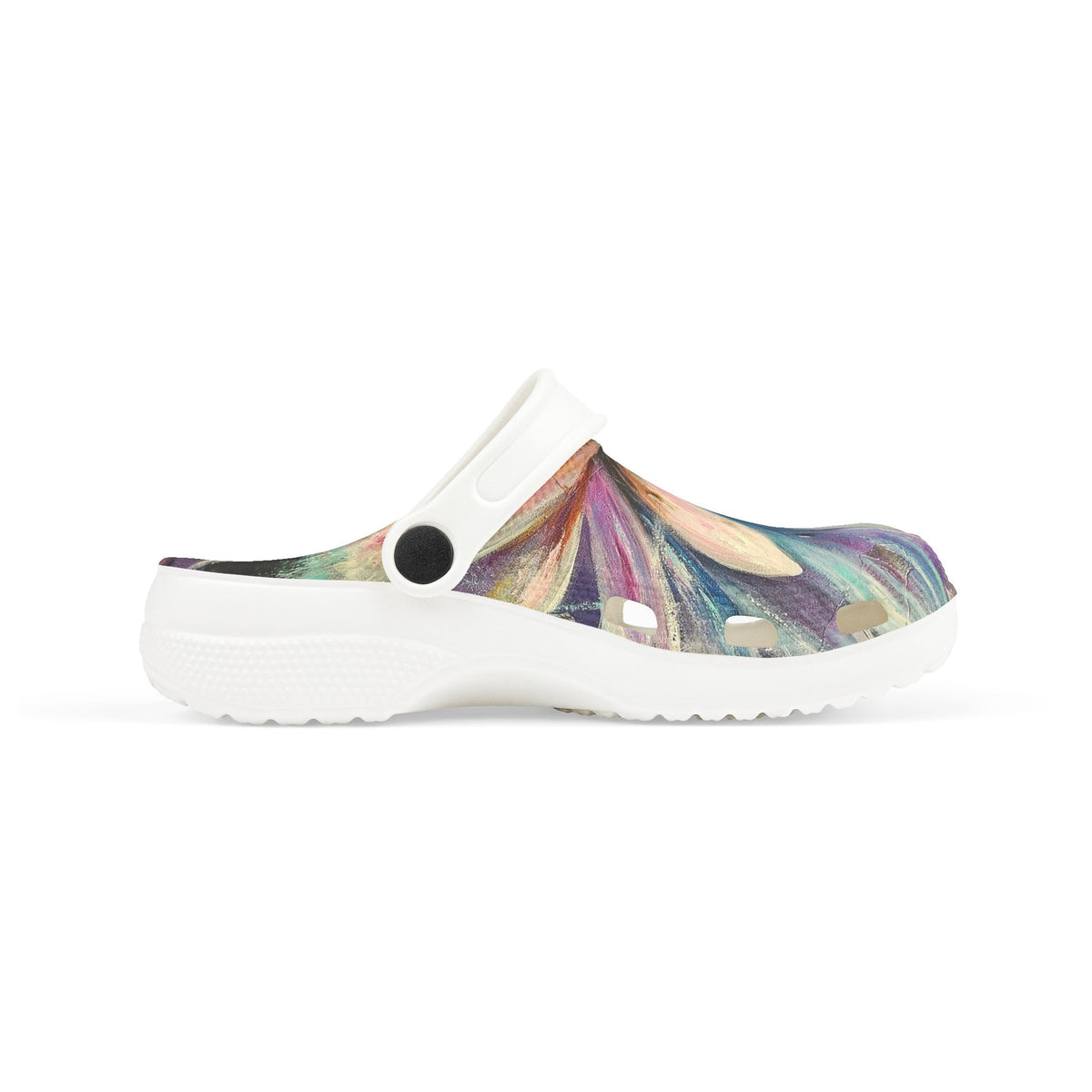 Kids Floral Feather EVA Foam Clogs – Colorful Pastel Garden Slip-Ons
