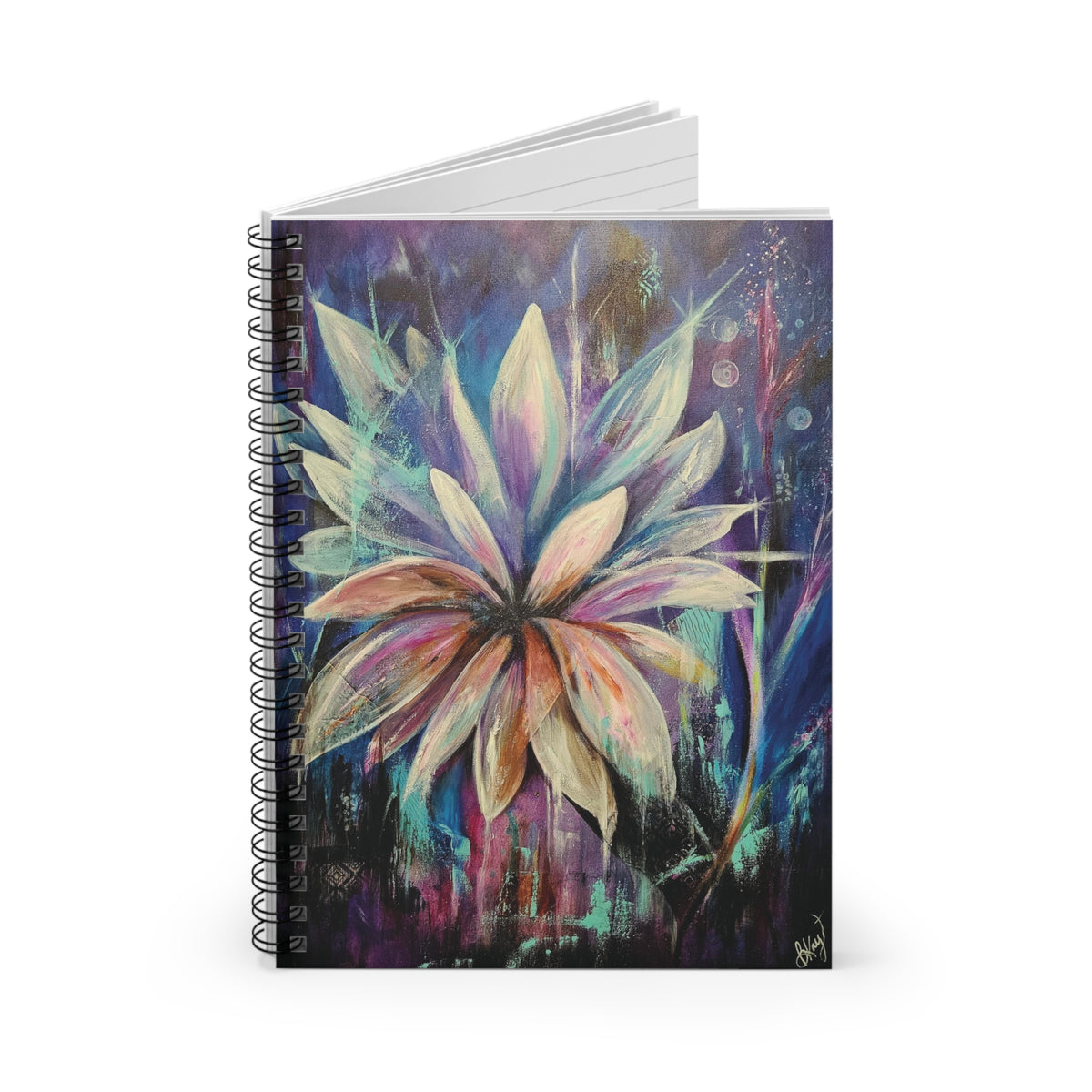 New Creation Colorful Flower Spiral Notebook - Ruled Line, Floral Journal, Artistic Notebook, Gift for Writers, School Supplies, Creative Notepad