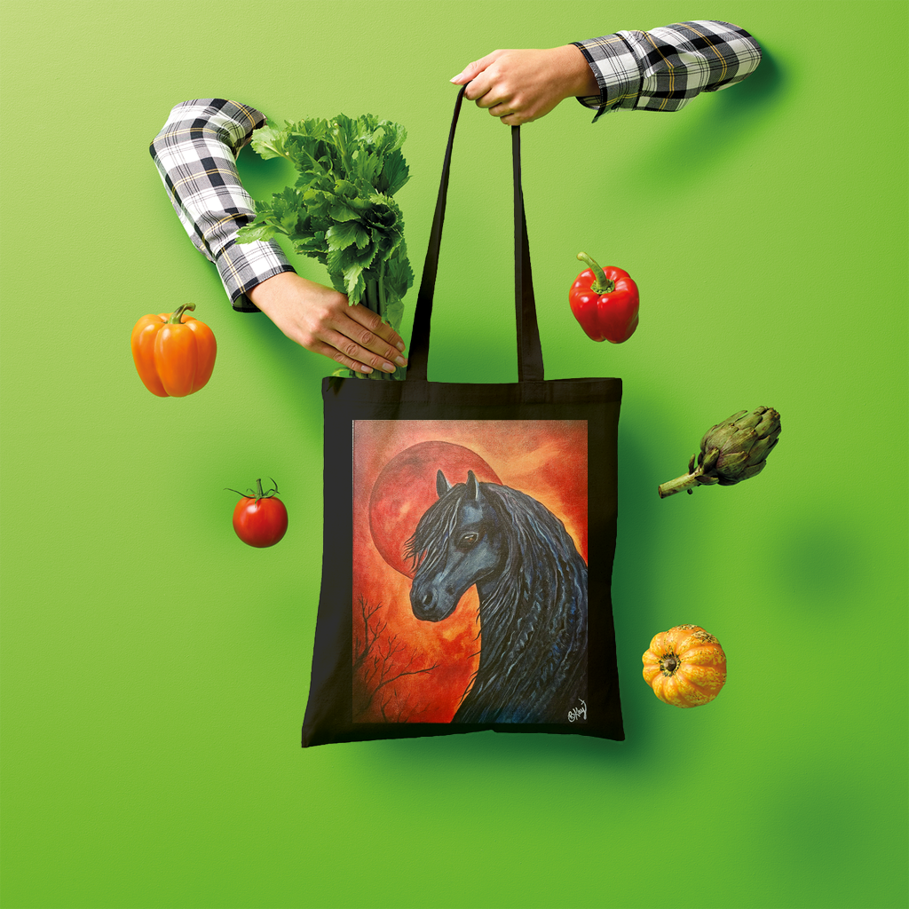 Black Horse Shopper Tote Bag