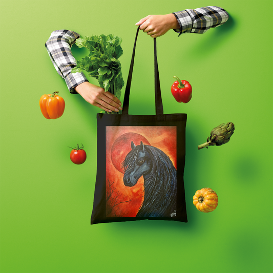 Black Horse Shopper Tote Bag
