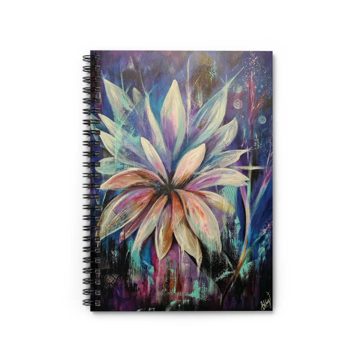 New Creation Colorful Flower Spiral Notebook - Ruled Line, Floral Journal, Artistic Notebook, Gift for Writers, School Supplies, Creative Notepad