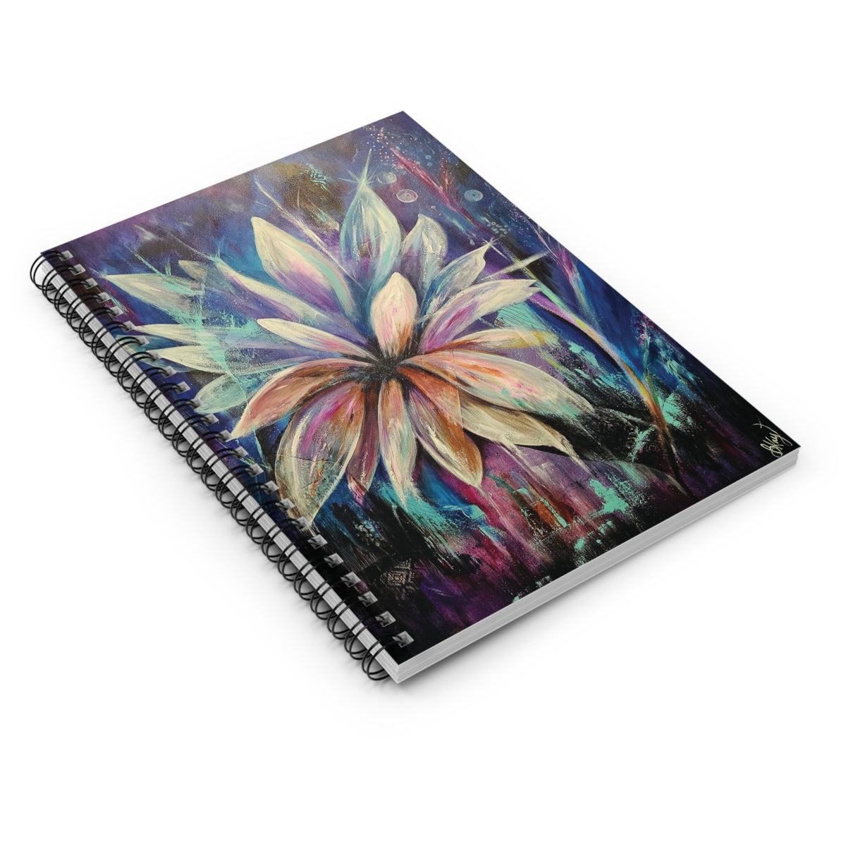 New Creation Colorful Flower Spiral Notebook - Ruled Line, Floral Journal, Artistic Notebook, Gift for Writers, School Supplies, Creative Notepad