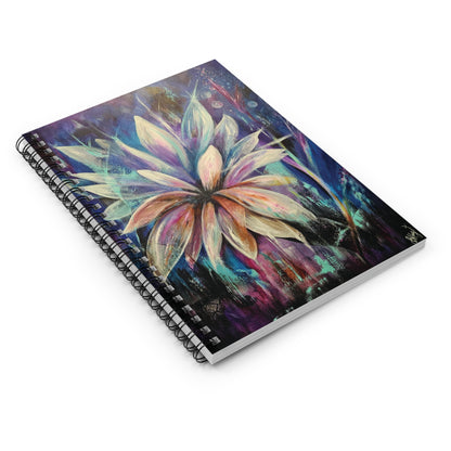 New Creation Colorful Flower Spiral Notebook - Ruled Line, Floral Journal, Artistic Notebook, Gift for Writers, School Supplies, Creative Notepad