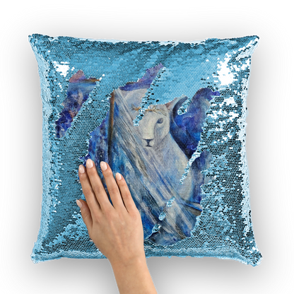 Lamb of God Sequin Cushion Cover
