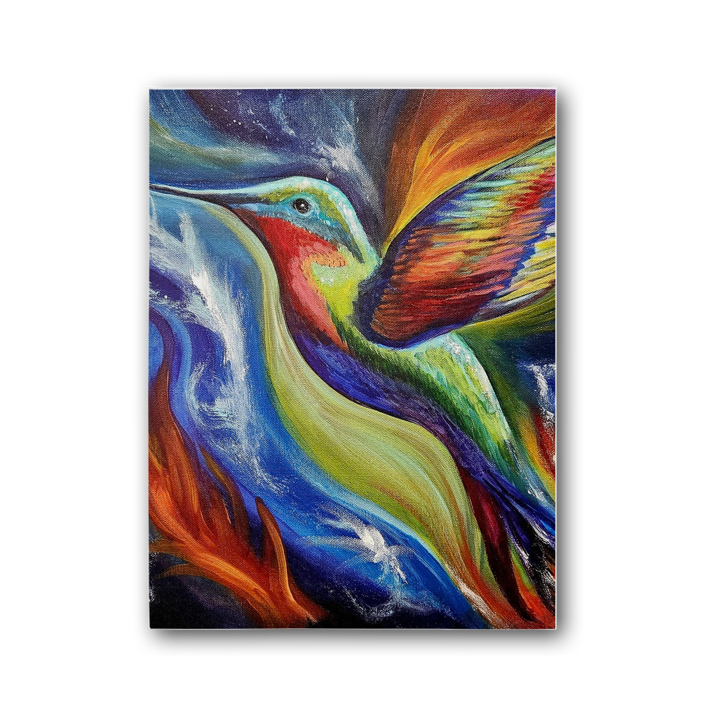 Humming Bird Premium Stretched Canvas