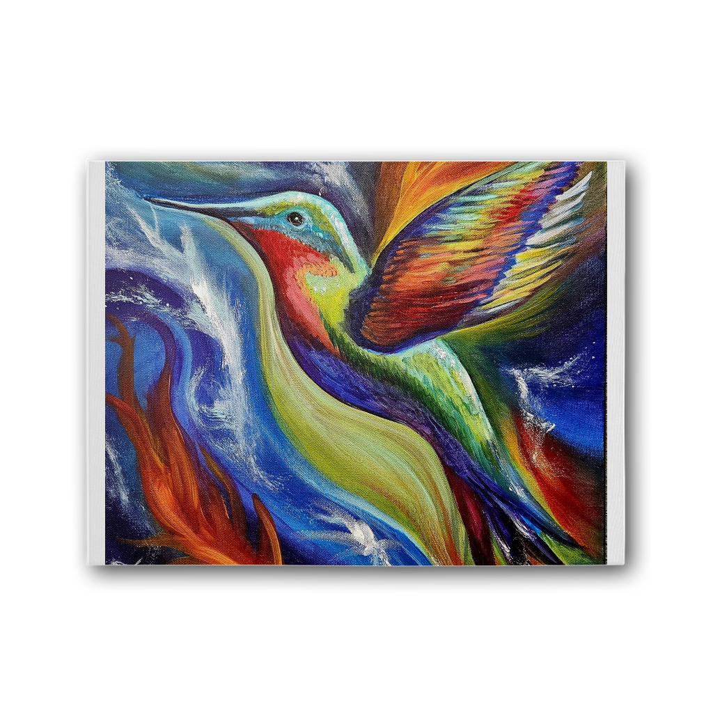 Humming Bird Premium Stretched Canvas