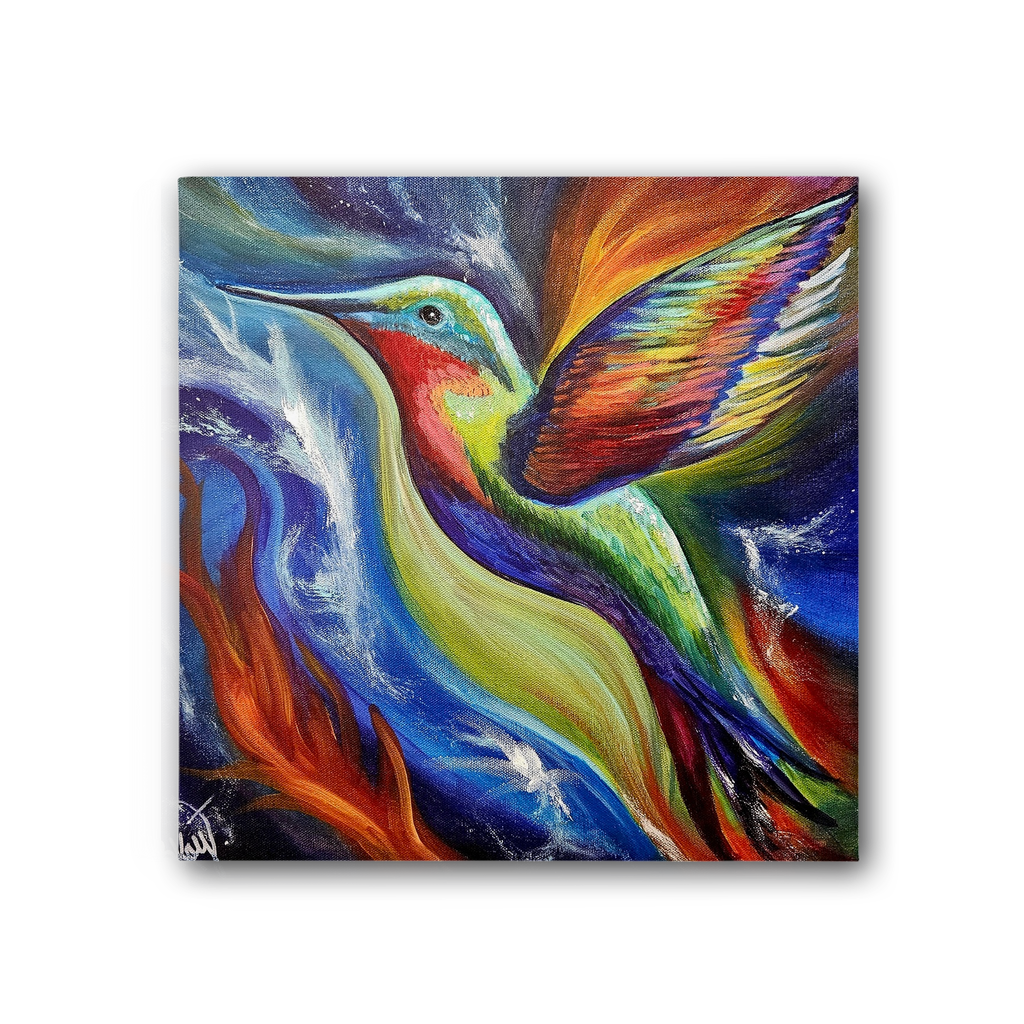 Humming Bird Premium Stretched Canvas