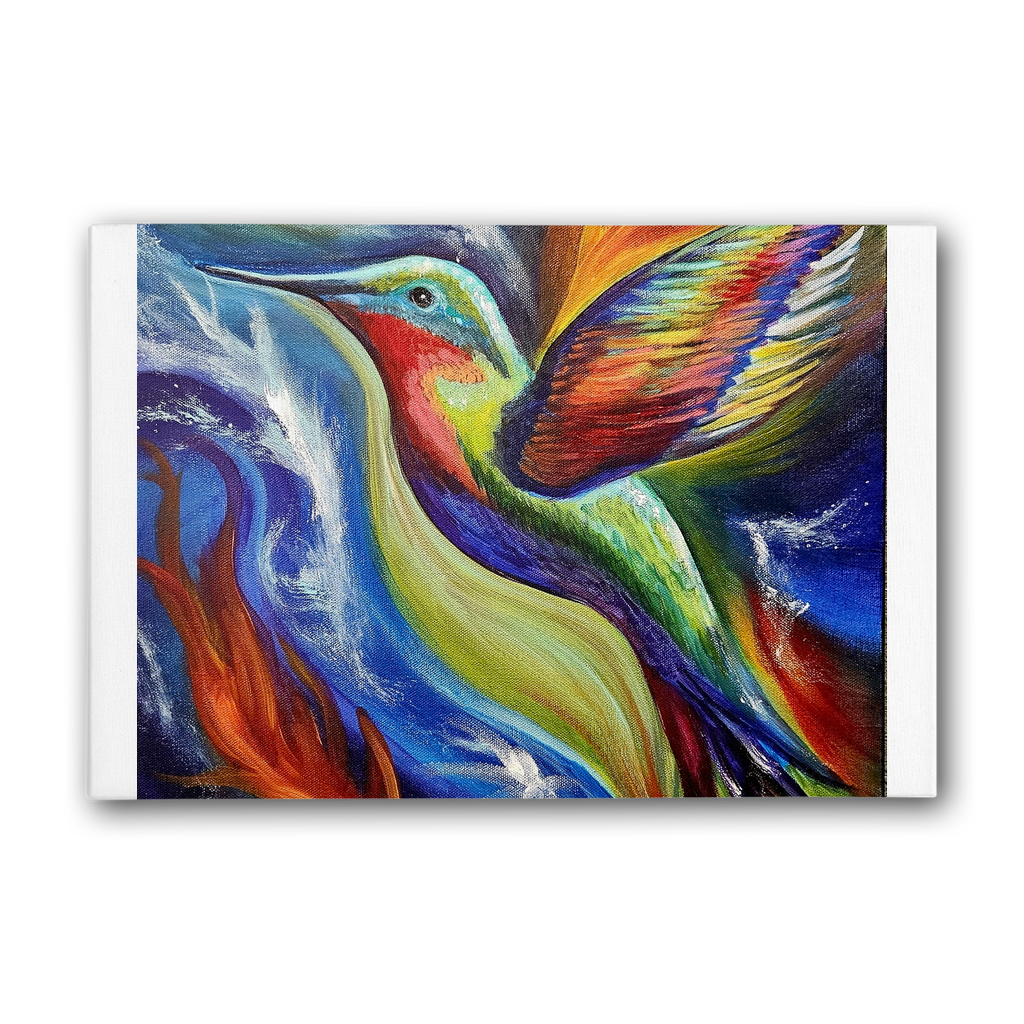 Humming Bird Premium Stretched Canvas