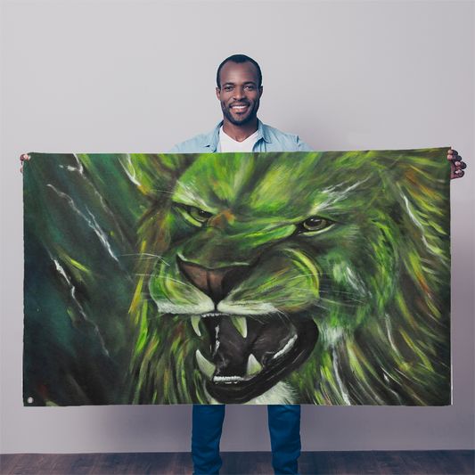GREEN LION Sublimation Flag
