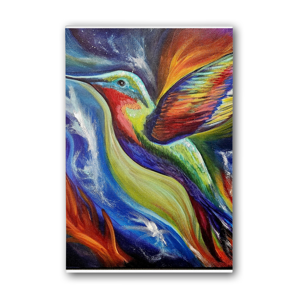 Humming Bird Premium Stretched Canvas