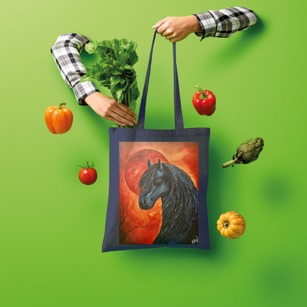 Black Horse Shopper Tote Bag